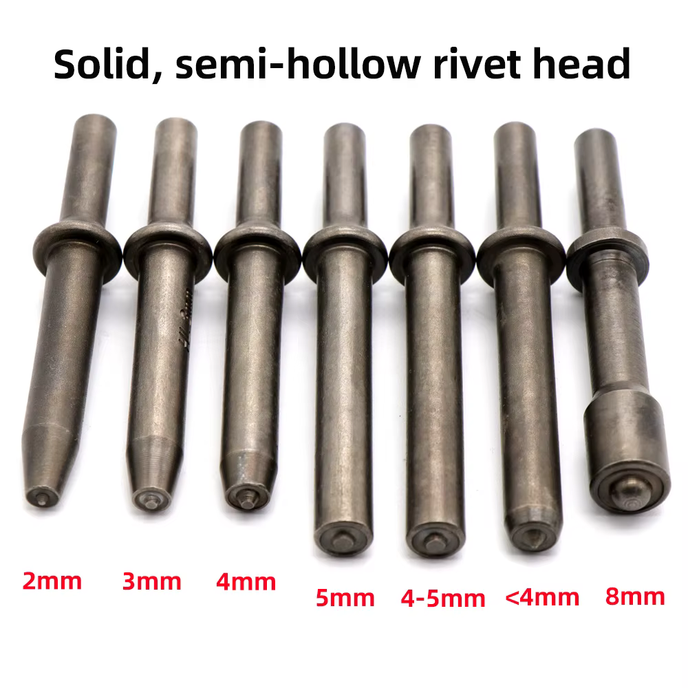 Tête d'impact de rivets semi-creux pneumatiques