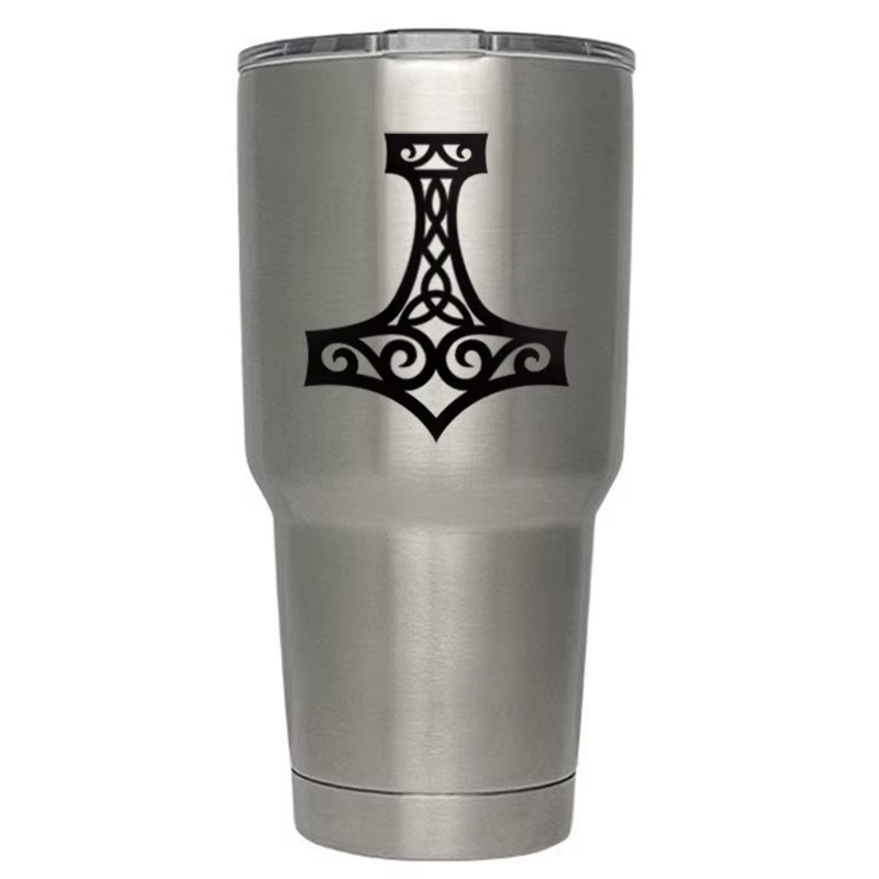 Autocollant de voiture en vinyle marteau de Thor Mjolnir