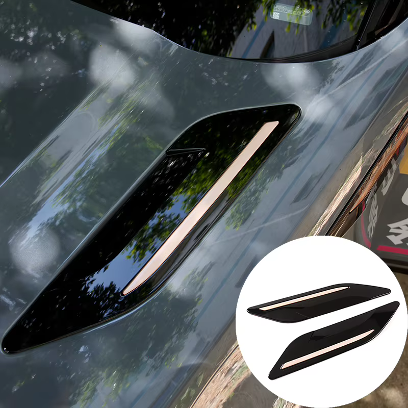 Couvercle extérieur de carrosserie ABS, base de sortie d'air, accessoires de voiture pour Land Rover Range Rover Evoque 2020, piano noir, or rose, argent