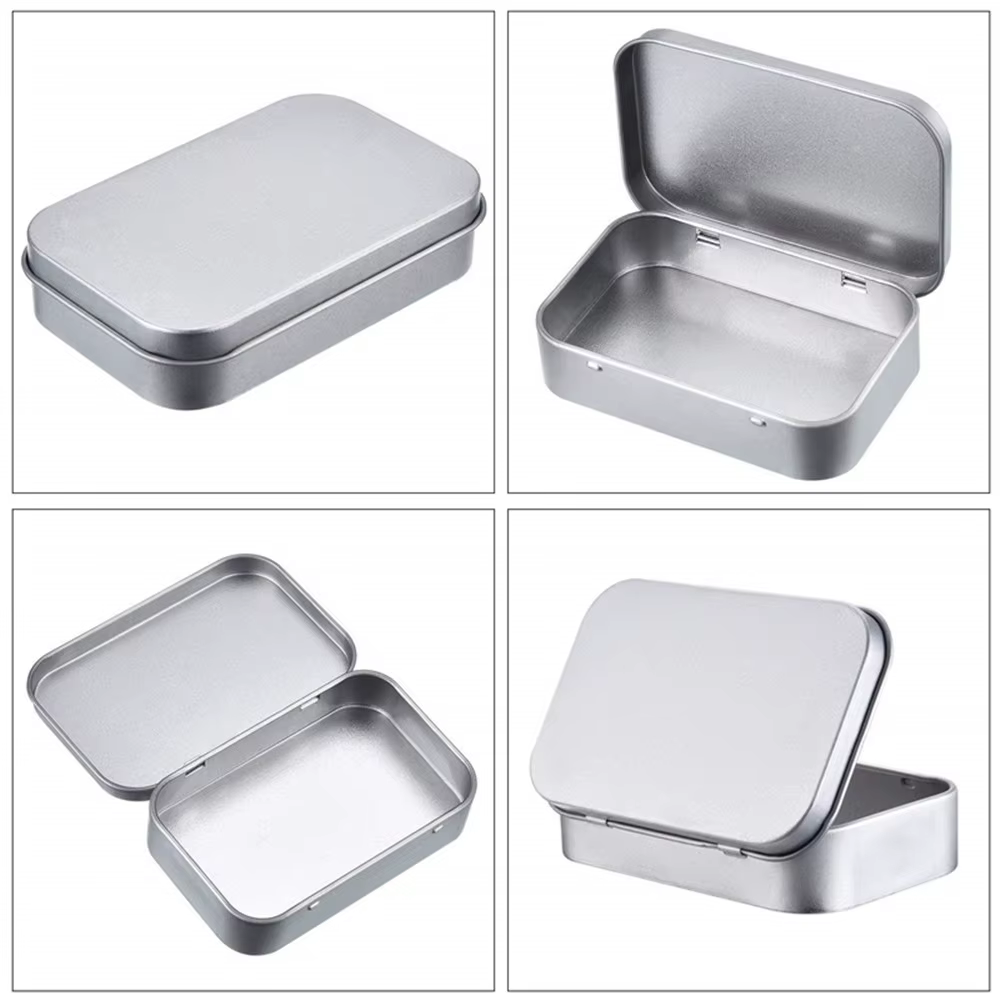 Nouvelles boîtes de rangement en étain carrées