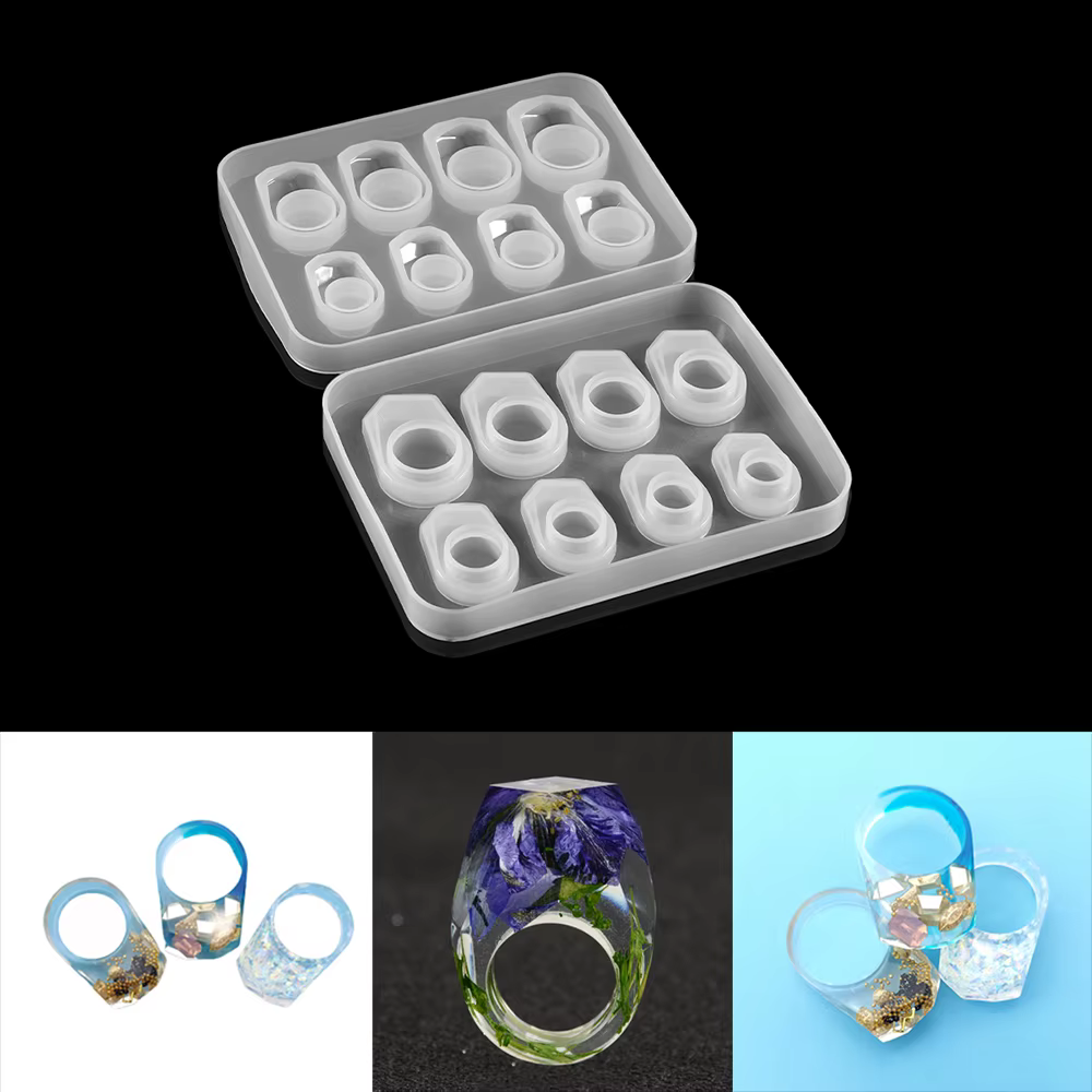 1 pièces bricolage cristal époxy anneau Silicone moule UV résine moules