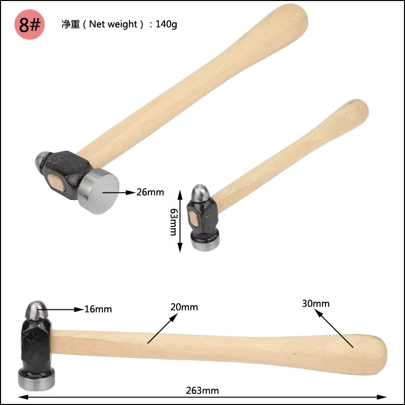Marteau de rabotage en bois de 26mm
