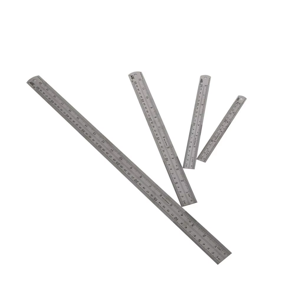 Règle droite Double face en acier inoxydable