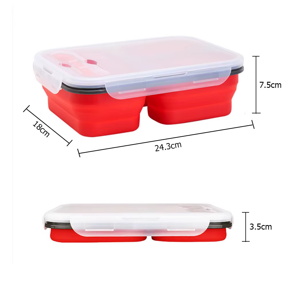 Boîte à lunch pliable en silicone Silicone World 1300ML