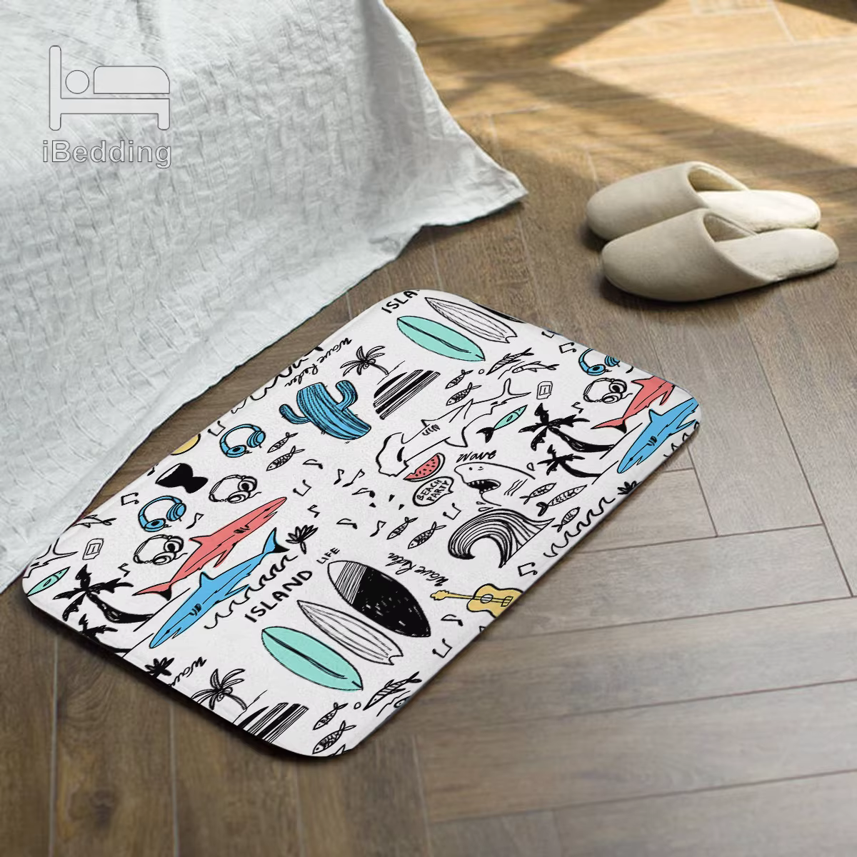 IBedding-Tapis de douche et de bain personnalisés, POD Dropshipping