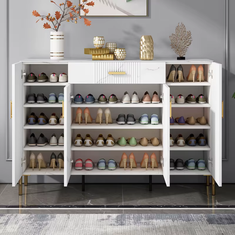 Meuble à chaussures en bois d'entrée