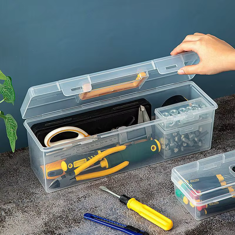 ♬ Boîte à outils portable transparente multifonctionnelle
