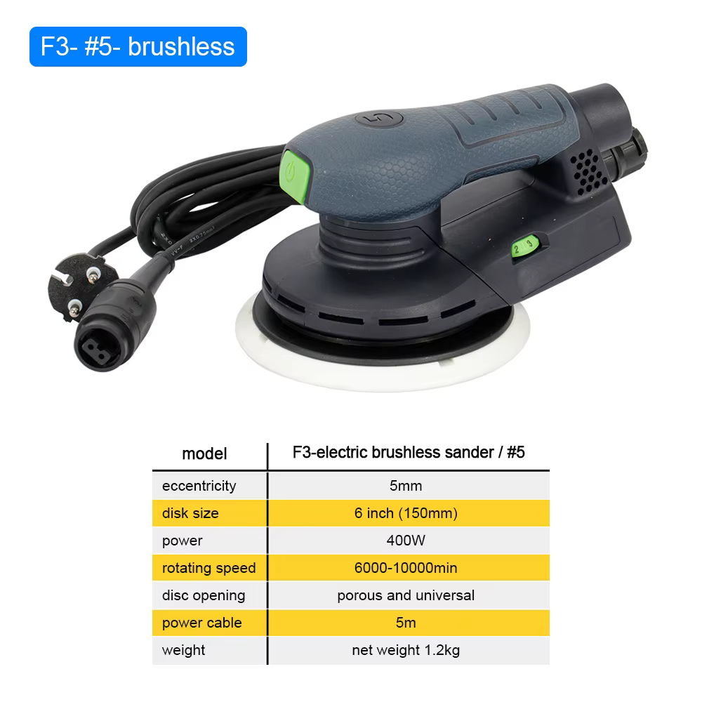 Ponceuse excentrique électrique sans fil de 150 mm (6 pouces) sans poussière