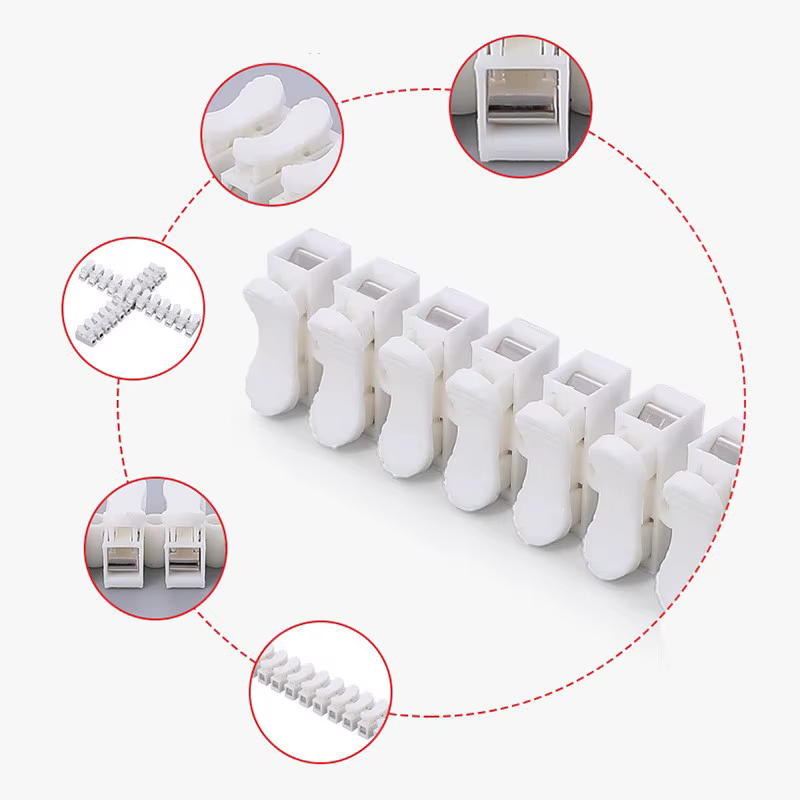 Boîte 55 pièces CH-2 connecteur rapide de fil à ressort 2p bornes à sertir électriques bloc pince de câble d'épissure bande Led facile à installer