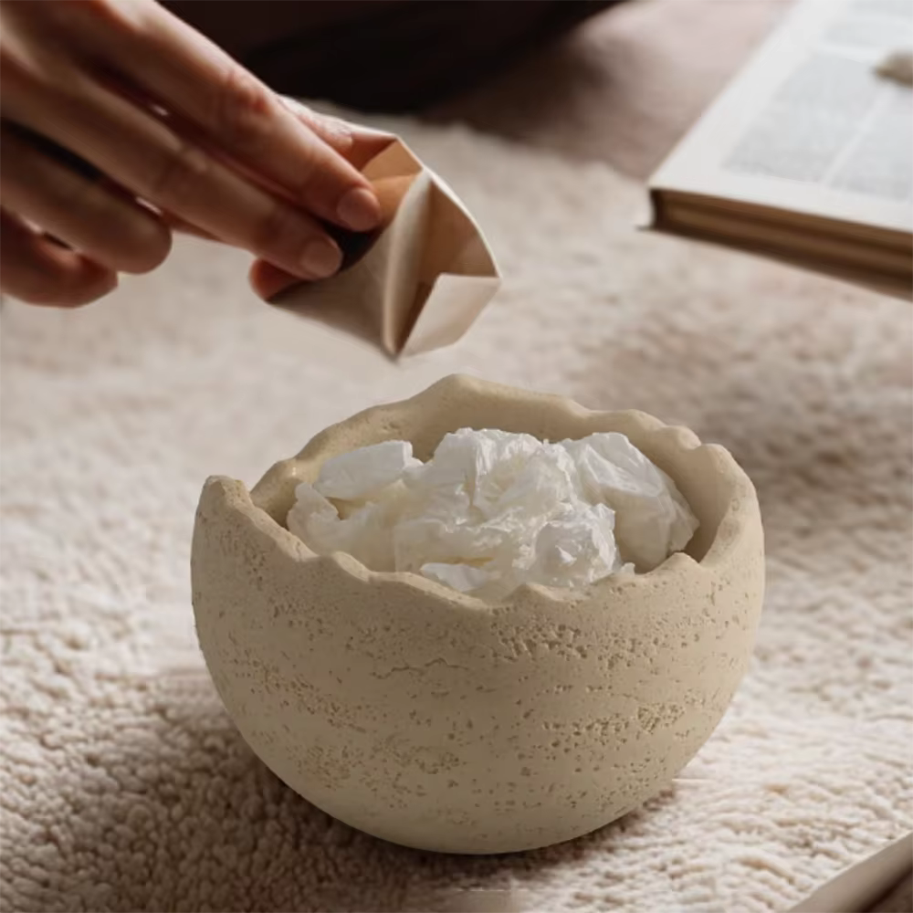 Moule en silicone pour boîte de rangement en ciment