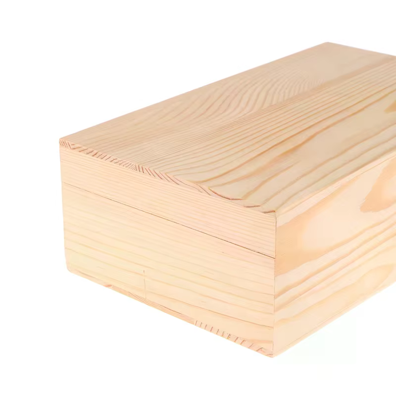 Boîte de rangement rectangulaire en bois