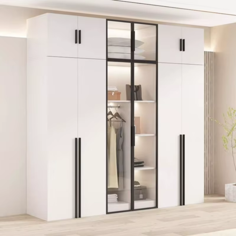 Armoire de rangement moderne en bois massif
