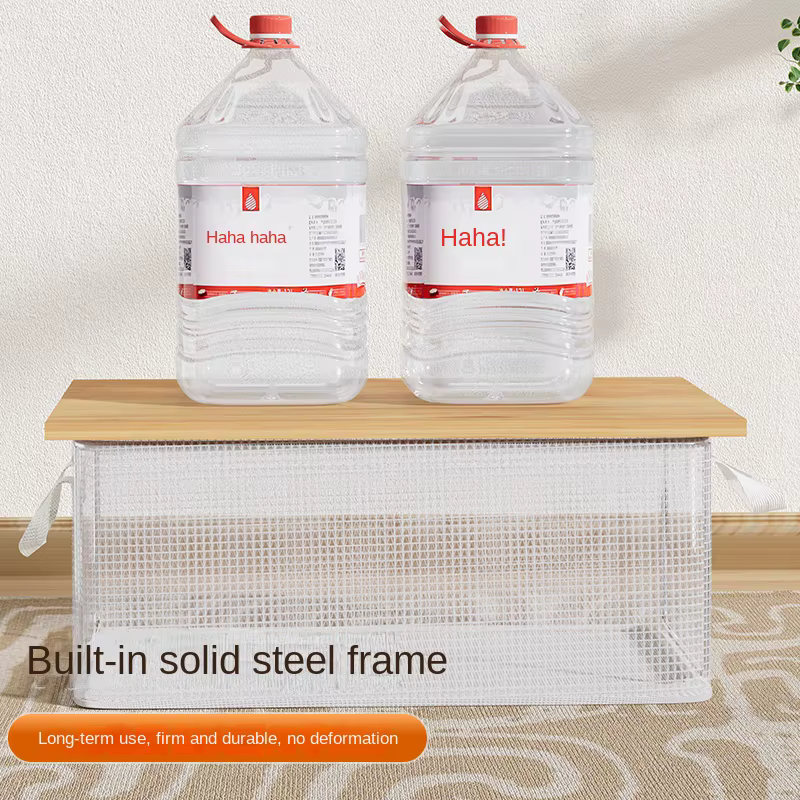 1 boîte de rangement transparente en PVC avec cadre en acier solide
