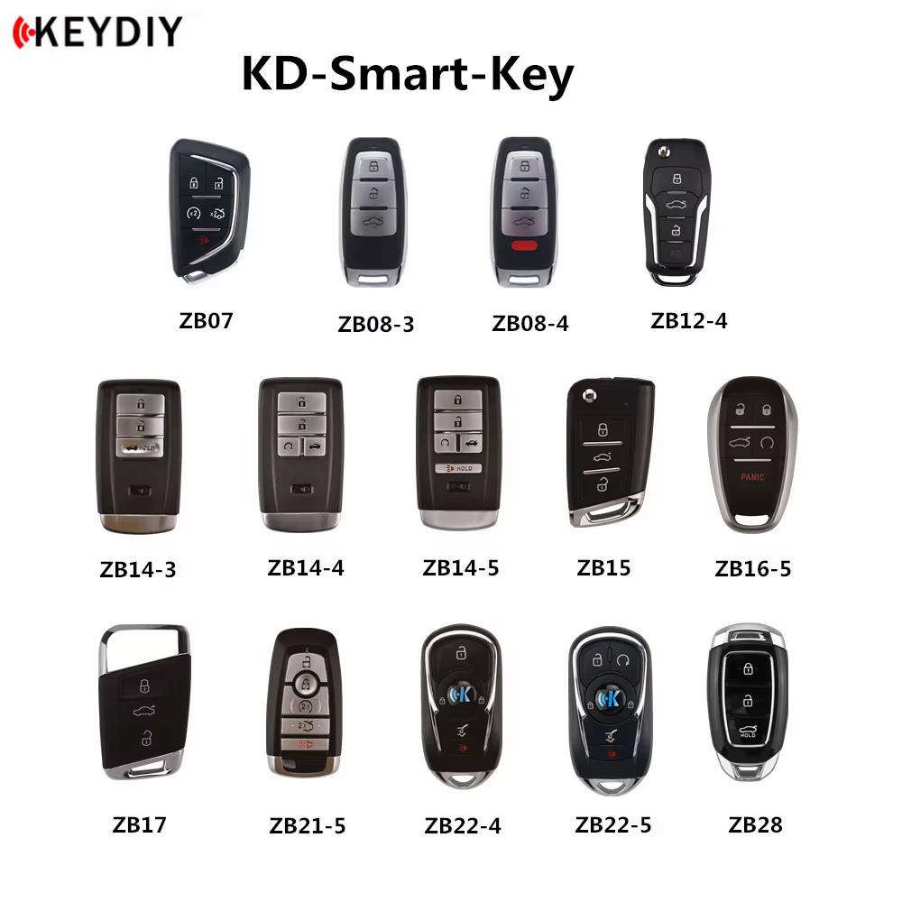 KEYDIY KD clés intelligentes ZB télécommandes ZB01/02/03/04/05/06/08/10/11/12/15/16/17/21/22/24/27/28/29/31/32/33/34/41 pour programmeur X2/MAX
