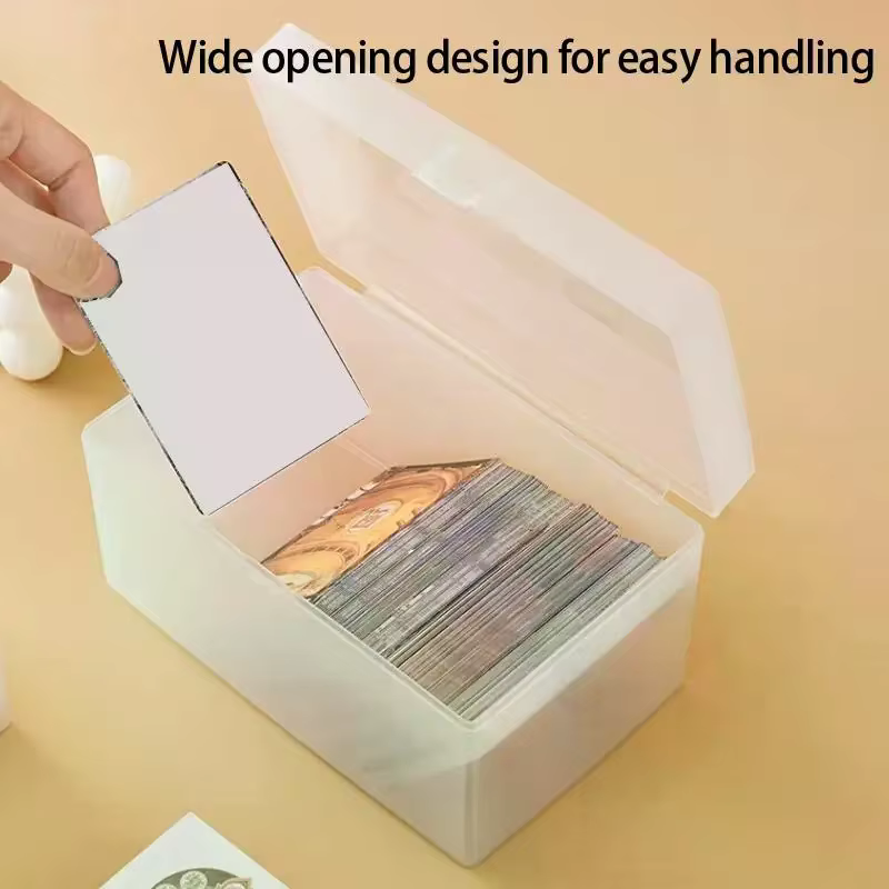 Boîte de rangement de bureau blanche et transparente