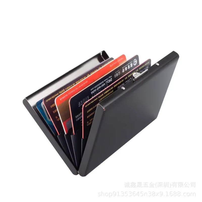 Boîte de rangement pour cartes de visite en acier inoxydable