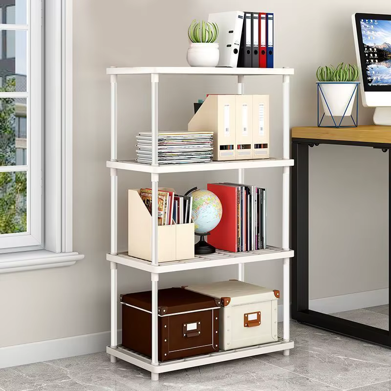 Étagère de rangement multifonctionnelle à quatre niveaux pour salle de bain