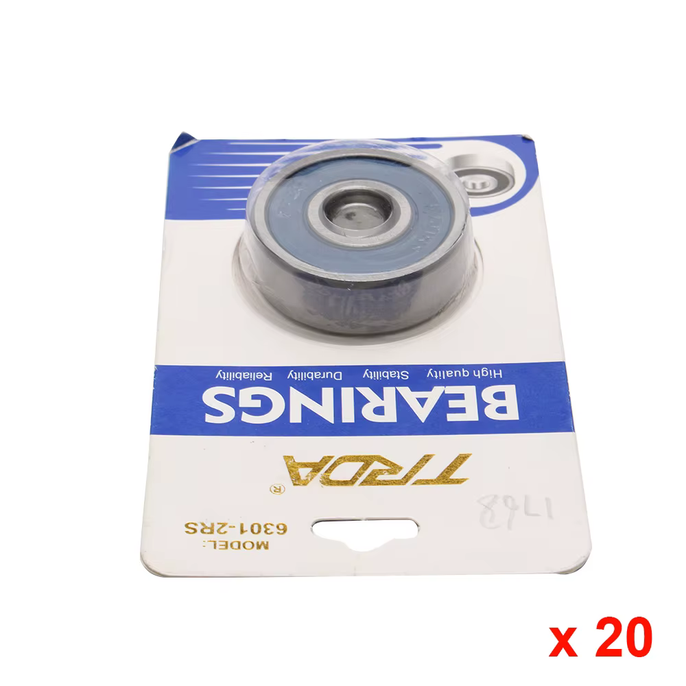 Lot de 20 roulements à billes scellés 6301-2RS