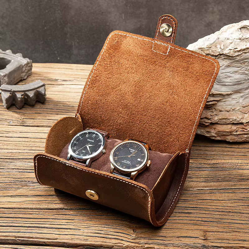 Boîte de montre cylindrique à 3 fentes