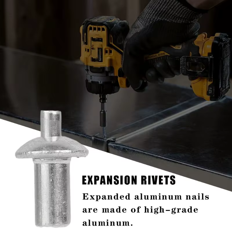 100/10x Rivets d'expansion à percussion pour marteau