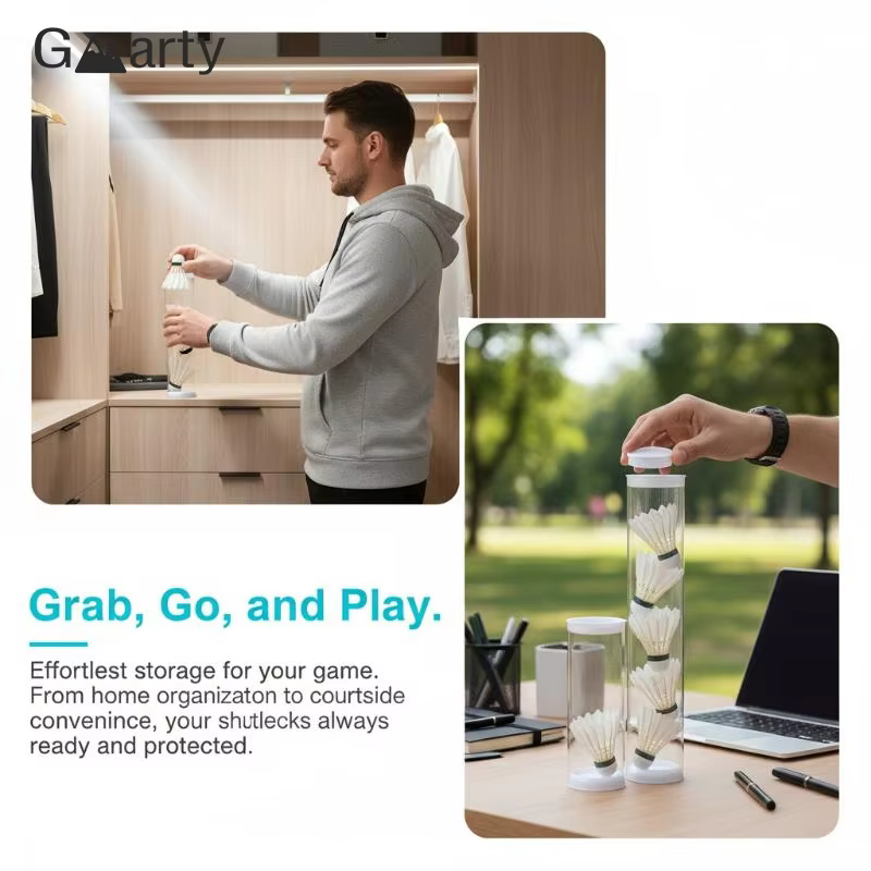 Tube de rangement pour volants de badminton