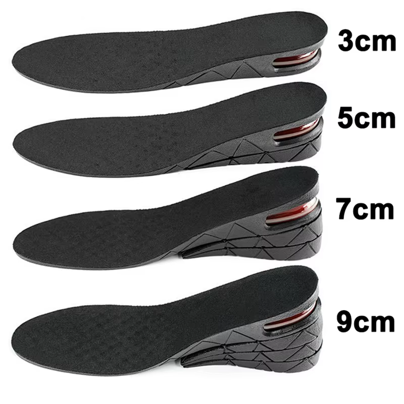 Semelles intérieures pour augmenter la hauteur, coussin d'air, ascenseur de chaussures, Kits de levage, Inserts pour hommes et femmes, semelles intérieures plus grandes, hauteur Variable de 3 à 9cm