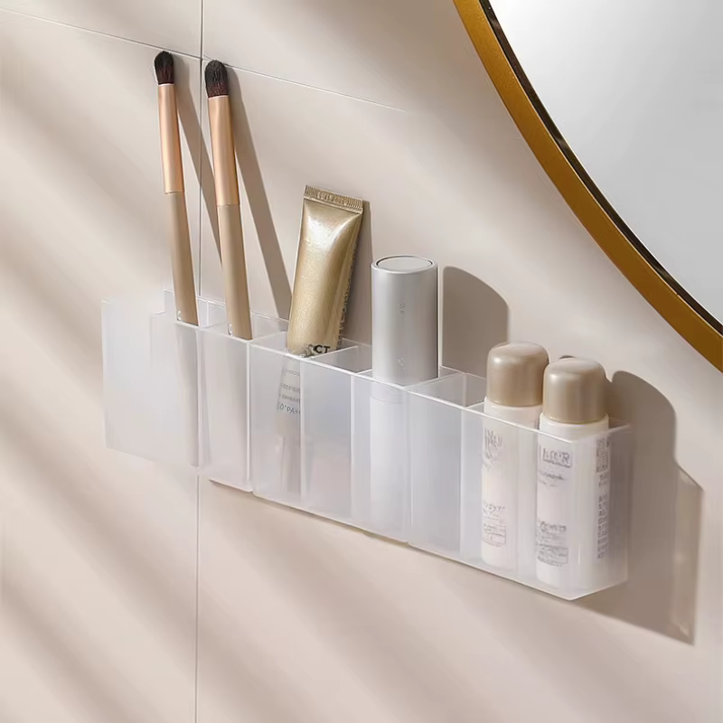Mini boîte de rangement en plastique à 3 grilles