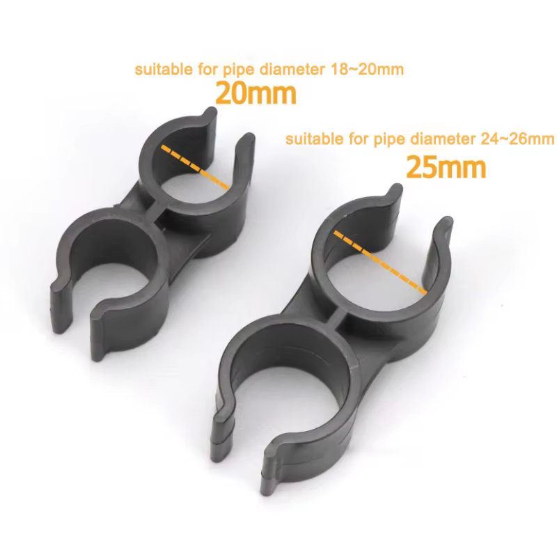 Colliers de serrage en forme de U à Double tête en plastique PVC