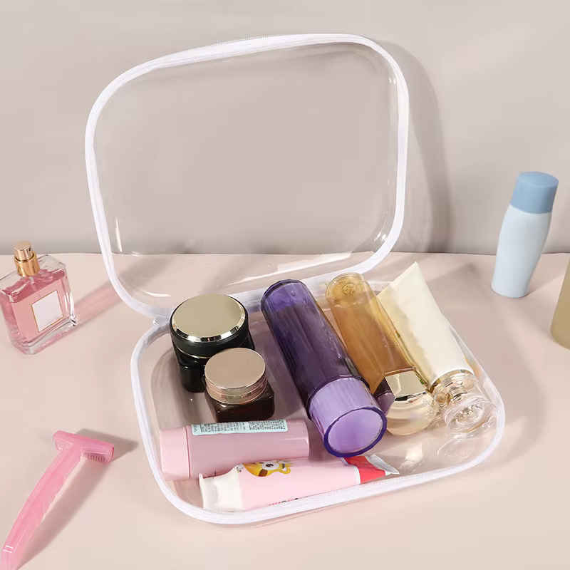 Poudres à fermeture éclair en plastique, bacs de rangement, empilables, étanches, jouets, petits articles, trousse de maquillage, trousse à cosmétiques