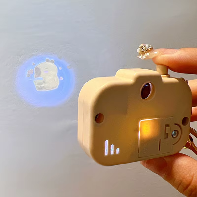 Nouveau Capybara Projection caméra porte-clés dessin animé Kawaii Mini