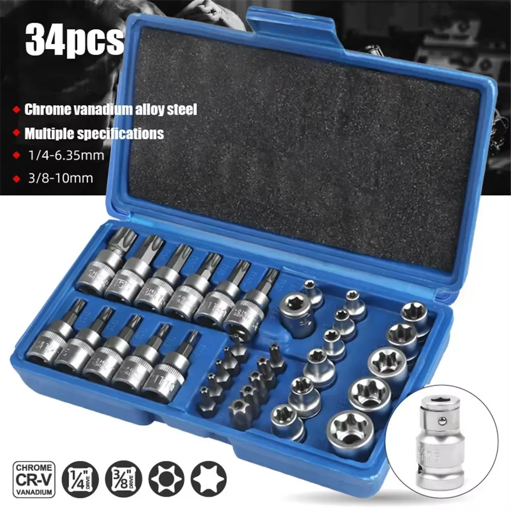 Jeu de douilles et d'embouts Torx Star