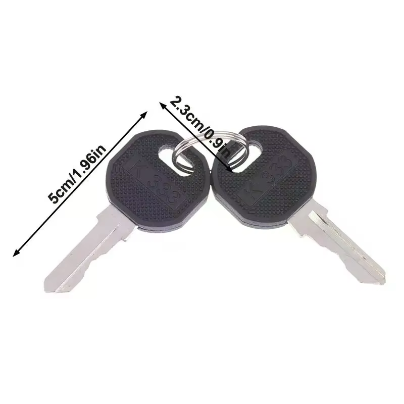 2 pièces K333 clés clé de casier de caravane pour Emka EK333 Elddis clé