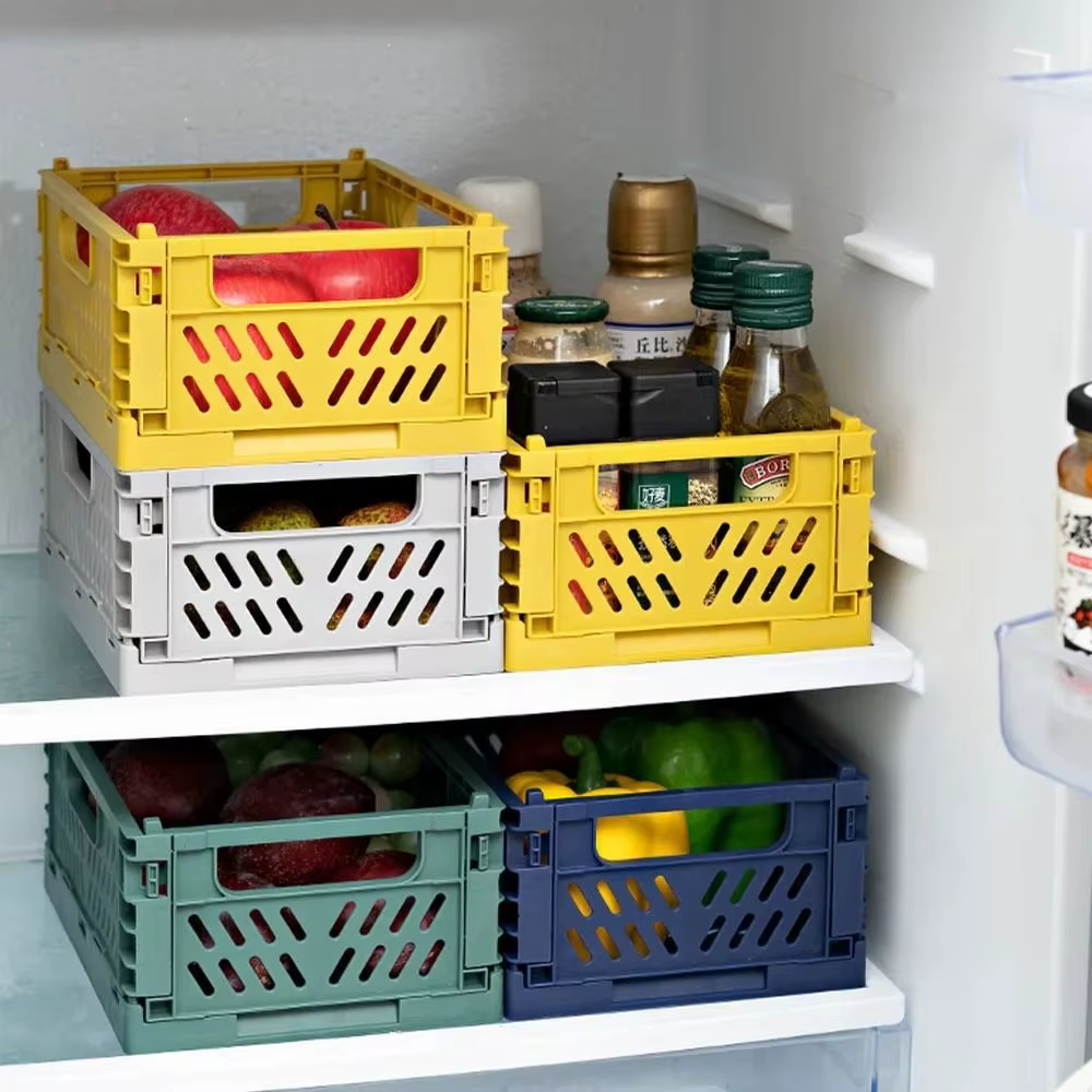 Caisse de rangement pliable et empilable S/M/L