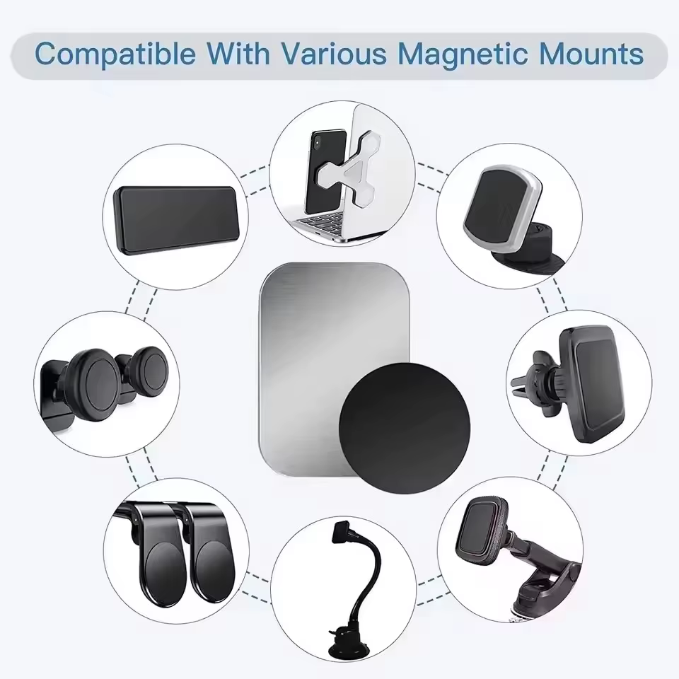 5/10 PIÈCES Plaque Métallique Magnétique Disque Support De Téléphone De Voiture Autocollants Patch Magnétique Autocollant pour Tablette Téléphone Portable Support De Voiture