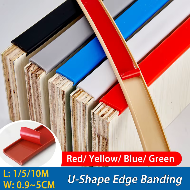  Rouge/jaune/bleu/vert longueur: 1/5/10M largeur: 0.9 ~ 5cm TPE protecteur de bordure auto-adhésif en forme de U