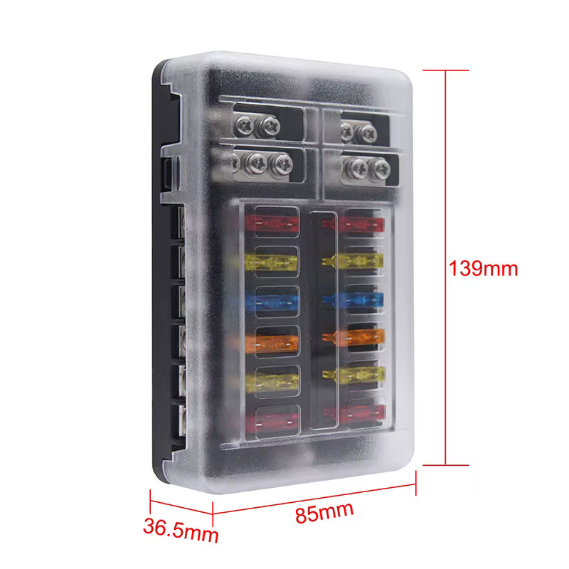 Accueil fusible à lame 6/12 voies 12-24V