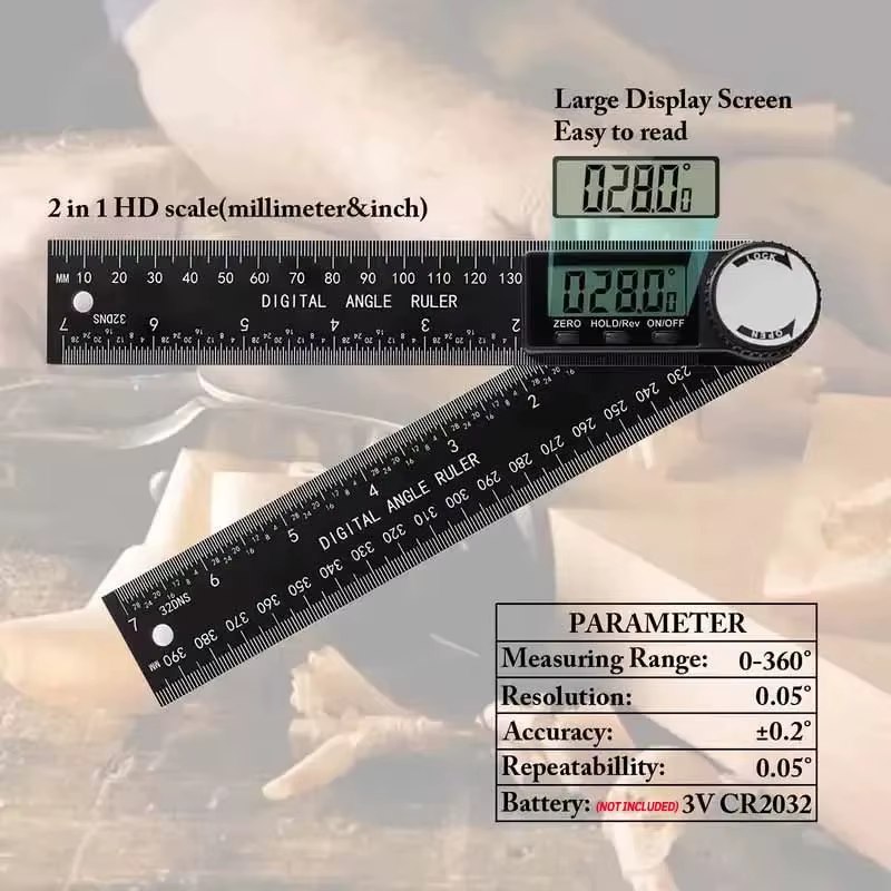 HOMEFISH 1 PC Détecteur d'angle numérique 2 en 1