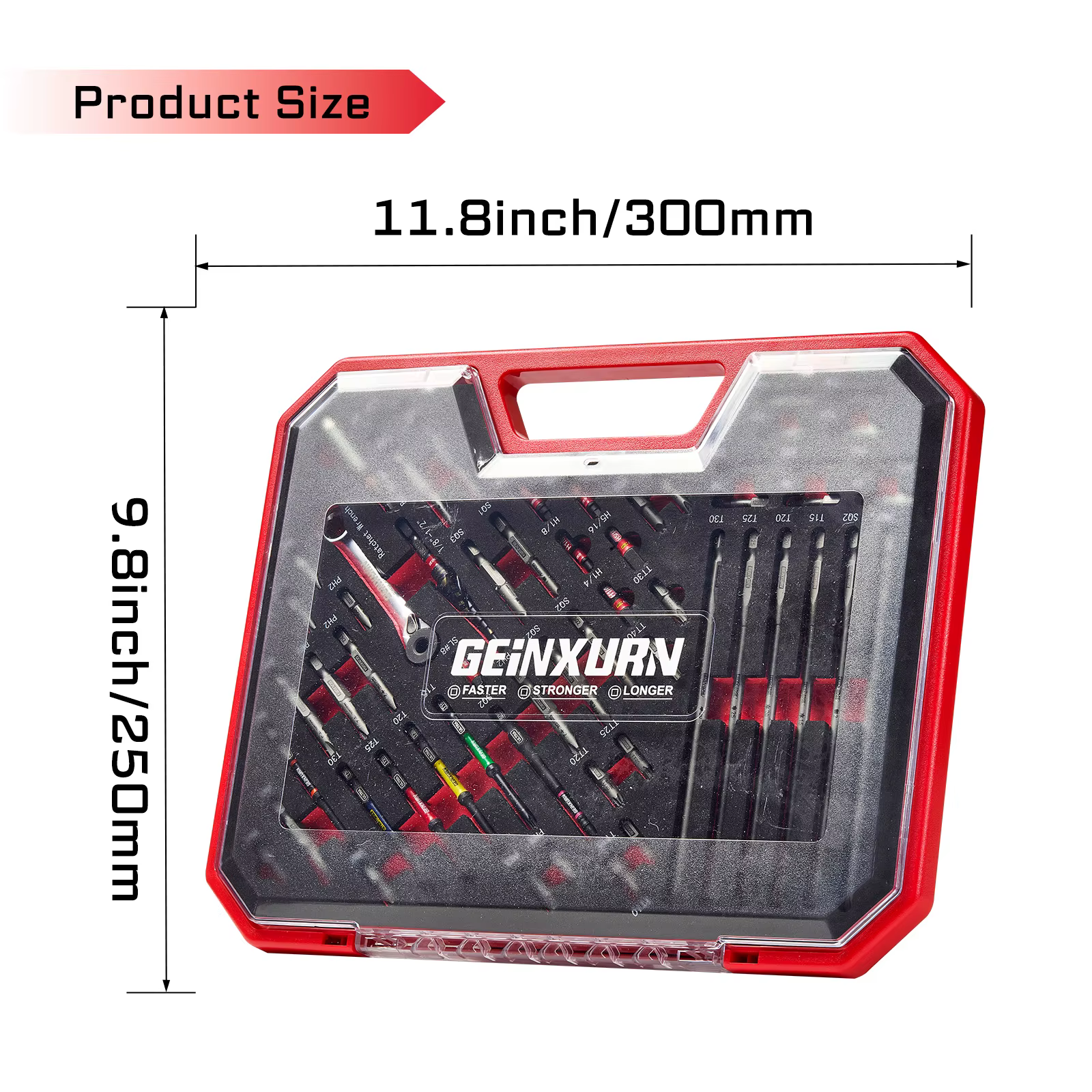 Jeu de tournevis Geinxurn 58 pièces avec embouts de visseuse à chocs UTLTRA TORQUE de 3 pouces et FIXEDGE de 1/2/6