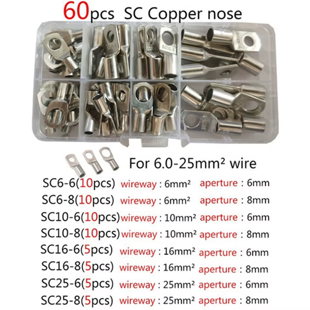 50B 1/60/100 pièces outil de sertissage de câble Portable bornes professionnelles pince à sertir poignée outils de co