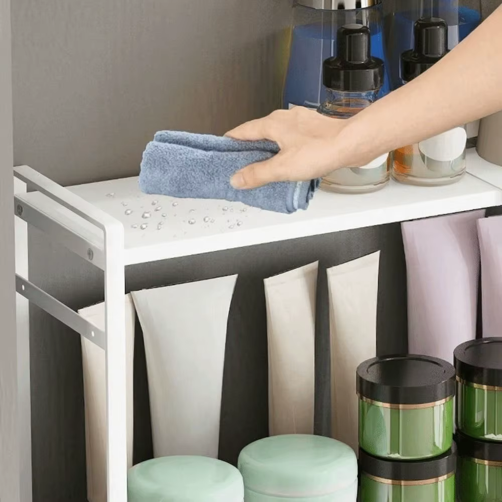Étagère de rangement rétractable en fer