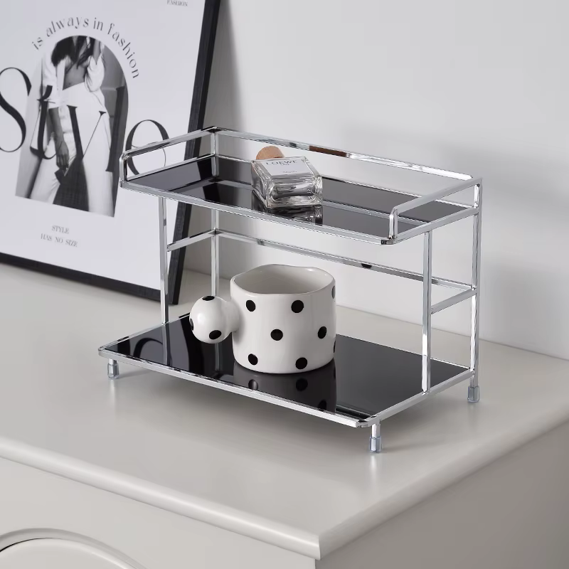 Étagère de rangement superposée en métal pour bureau