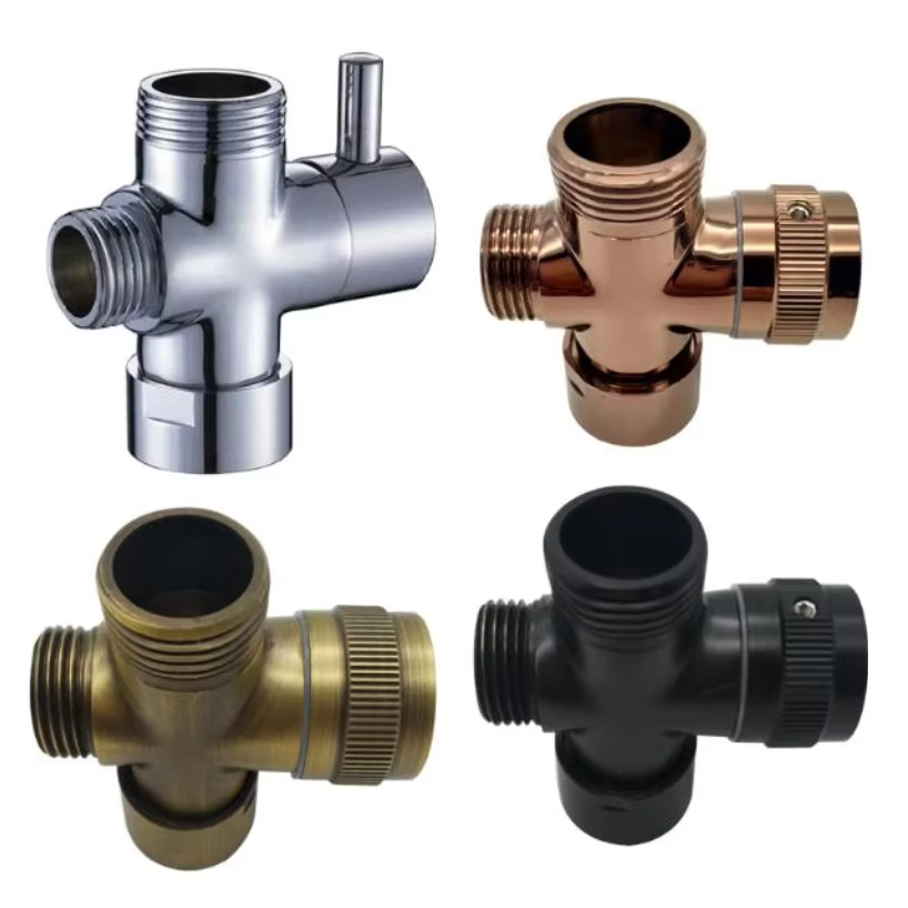 Robinet de douche en laiton 3 voies BSP 1/2' 3/4' 4/4/4 4/4/6 4/6/6