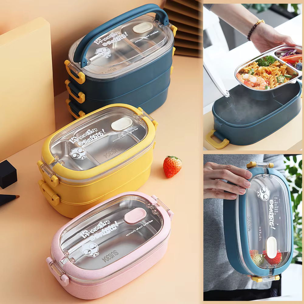 Boîte à Bento Isolée en Acier Inoxydable Multicouche