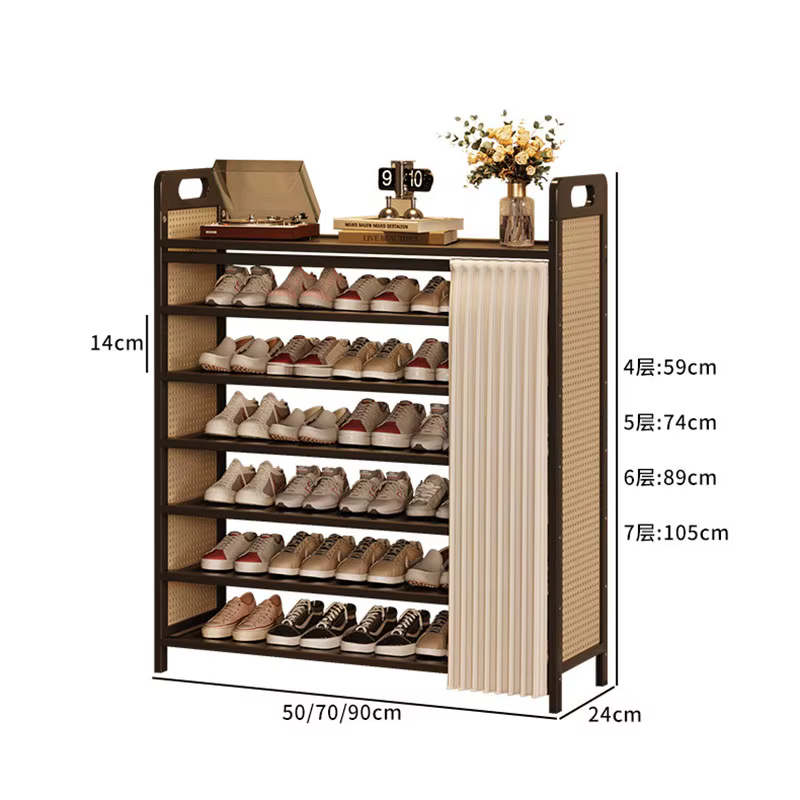 Meuble à Chaussures Pliable de Luxe Portable