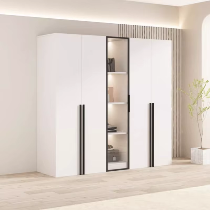 Armoire de rangement moderne en bois massif