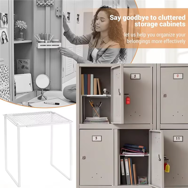 Organisateur de rangement BSEVB-Locker, étagère réglable en longueur pour l'école, la salle de classe, le bureau, la salle de sport, le rangement à domicile (blanc)
