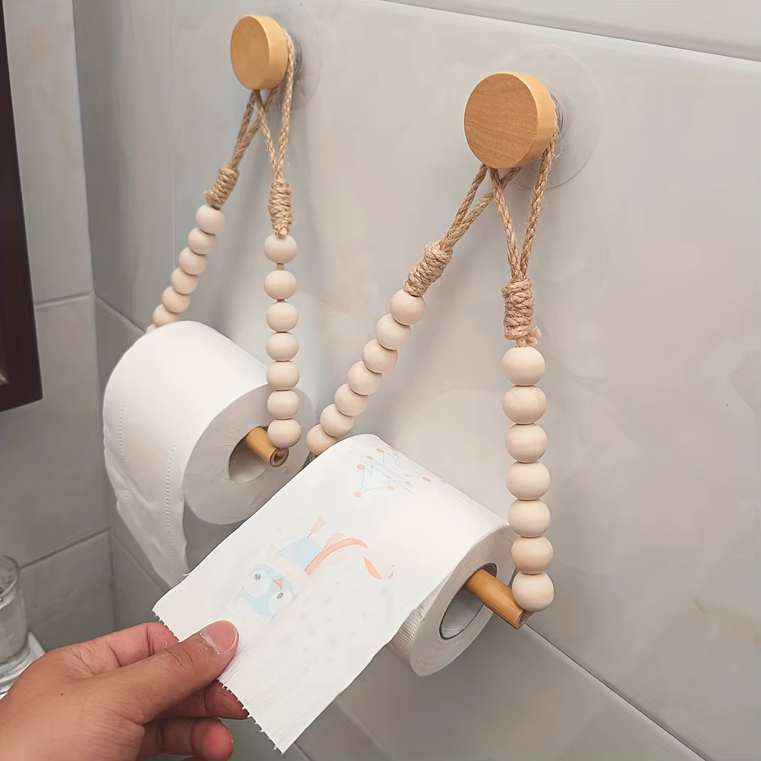 [Support à rouleaux de papier rustique]