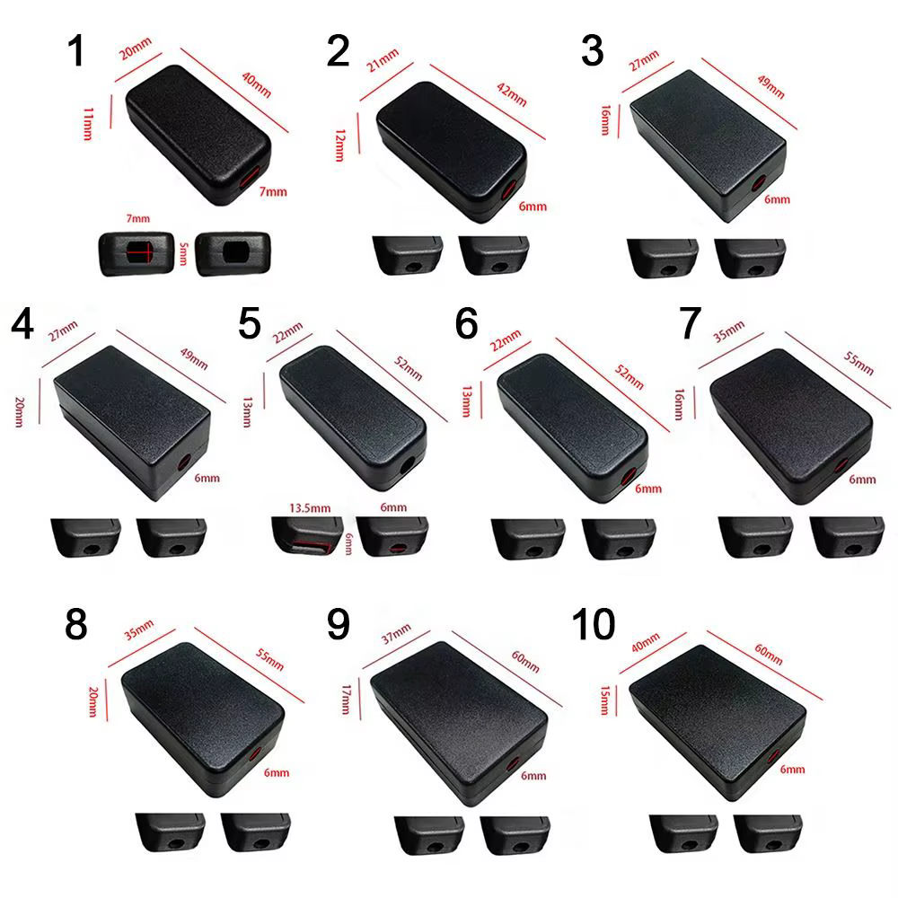 Boîtier en plastique ABS noir de haute qualité