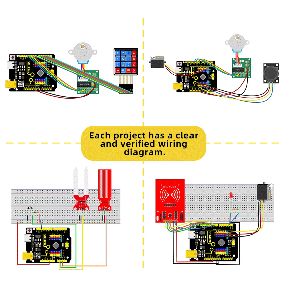 KEYES Kit de démarrage complet Kit d'apprentissage de programmation + 40 projets pour Arduino UNO R3 Kit