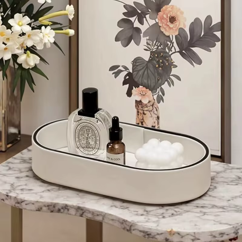Boîte de rangement en cuir PU pour décoration de salon